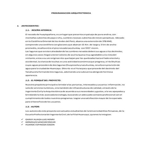 Programacion arquitectonica