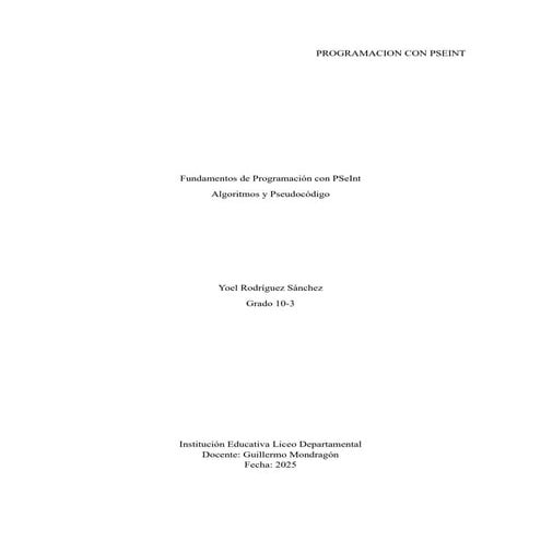 PROGRAMACION CON PSEINTAGHSGHAHSGSHSHSHSH