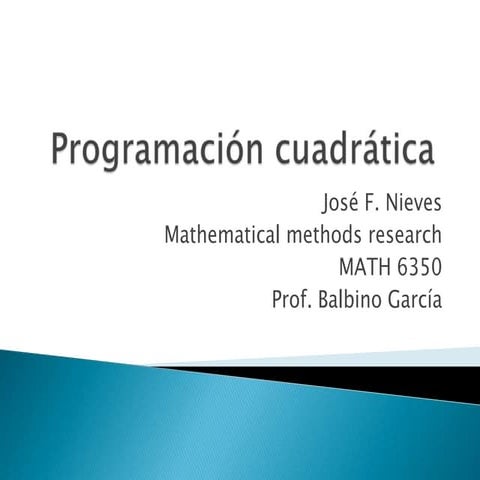 Programacion Cuadratica