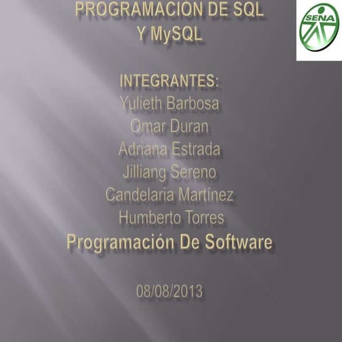 Programacion de SQL y MySQL