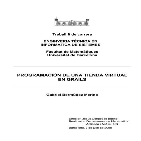 Programacion de una tienda virtual en Grails