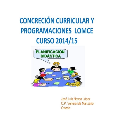 CONCRECIÓN CURRICULAR Y PROGRAMACIÓN LOMCE