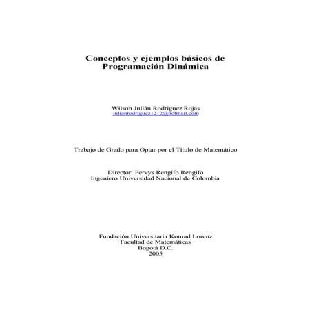 Programacion dinamica
