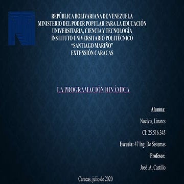 Programacion dinamica