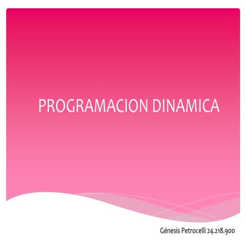 Programacion dinamica