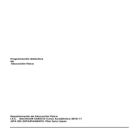 Programacion educacion fisica