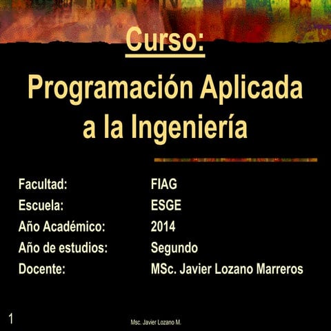 Programacion  2014 matlab