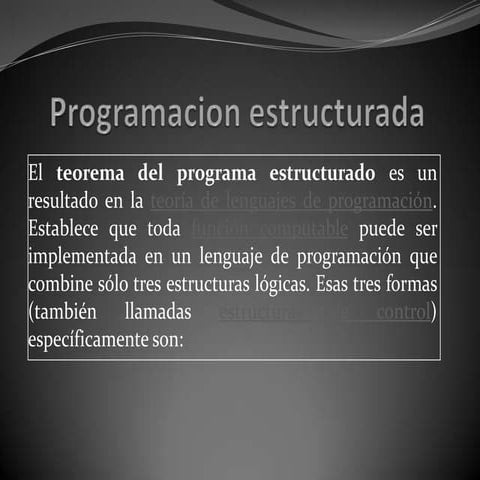 Programacion estructurado