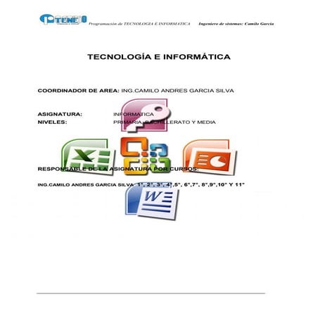 Programacion informatica 2012 ateneo el rosario