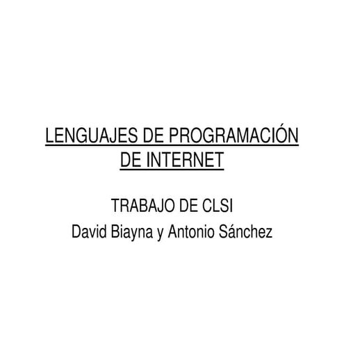 Programacion Internet