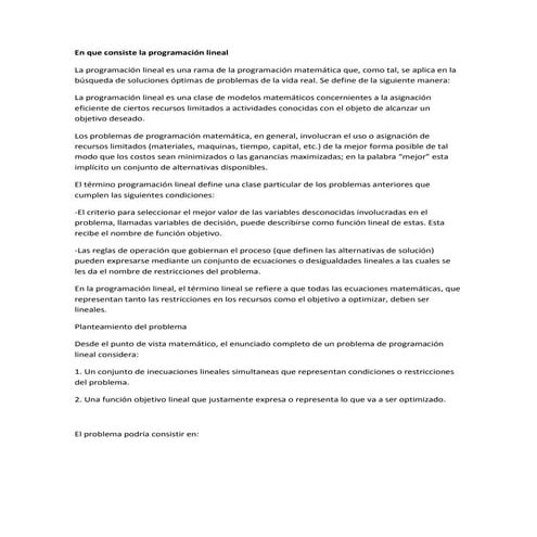 Programacion lineal......