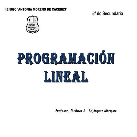 Programacion lineal 2