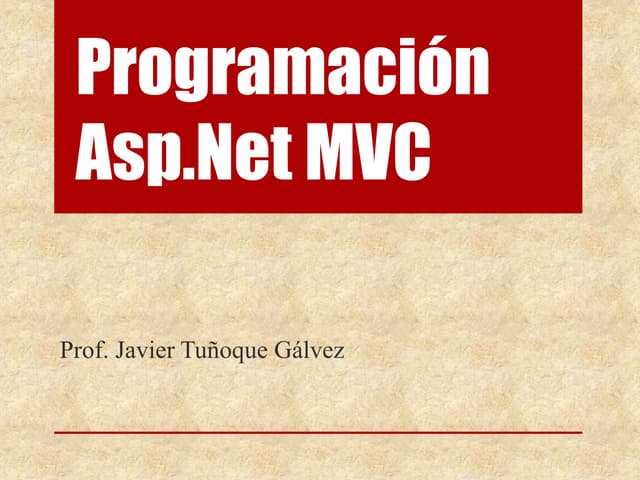 Programacion MVC.net