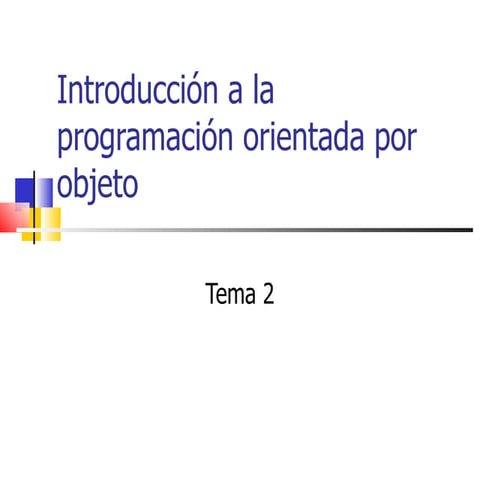 Programacion Orientada a Objetos