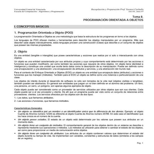 Programacion orientada a objetos
