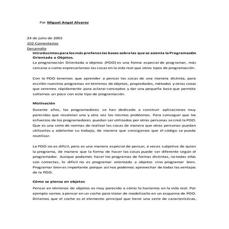 Programacion orientada a objetos