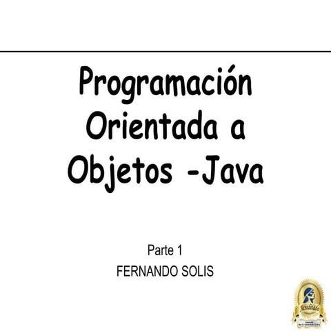 Programacion orientada a objetos 1