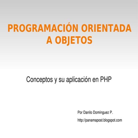 Programacion Orientada Objetos