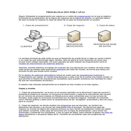 Programacion por capas