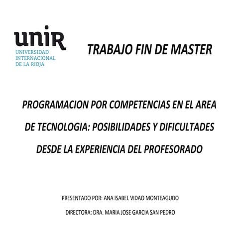 Programación por Competencias en el Área de Tecnología. Posibilidades y Dific...