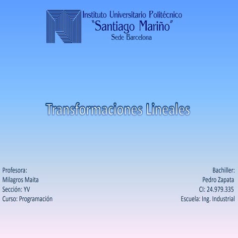 Transformaciones lineales