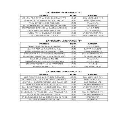 Programacion sabado 20 de agosto
