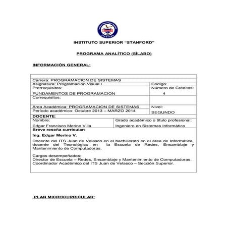 Programacion visual I