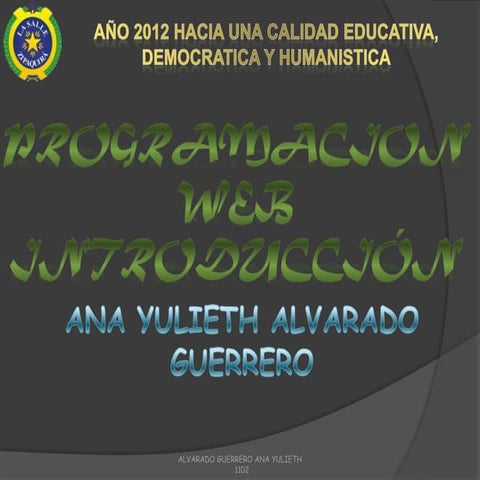 Programacion web introduccion