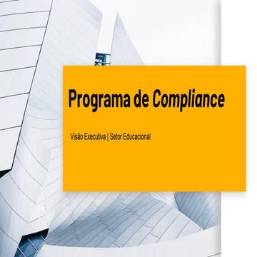 Programa de Compliance - Setor Educacional | PDF