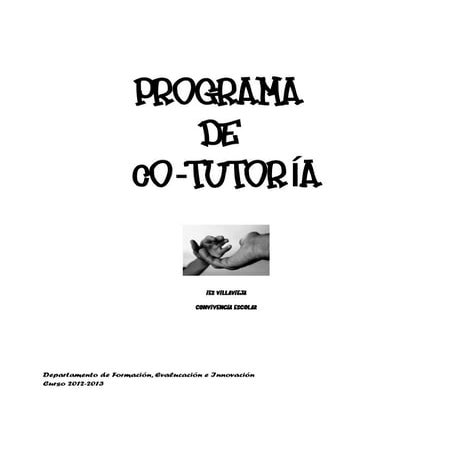 Programa co-tutorias curso 1213 | PDF