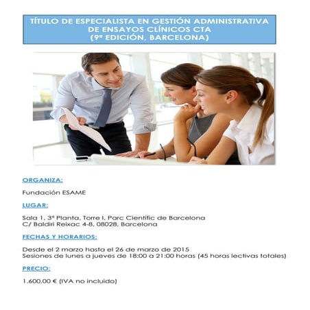 MASTERCOURSE CLINICAL TRIAL ASSISTANT