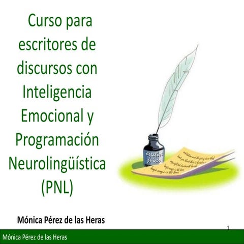 Programa curso de "Escritores de Discursos con PNL e Inteligencia Emocional"