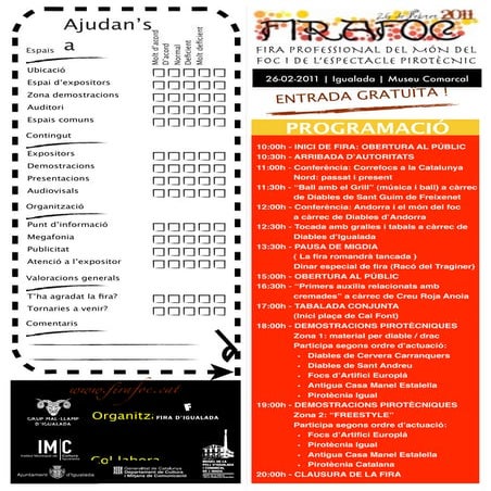 Programa d'actes firafoc 2011