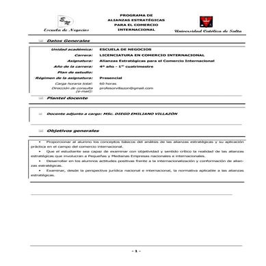 Programa de alianzas estratégicas