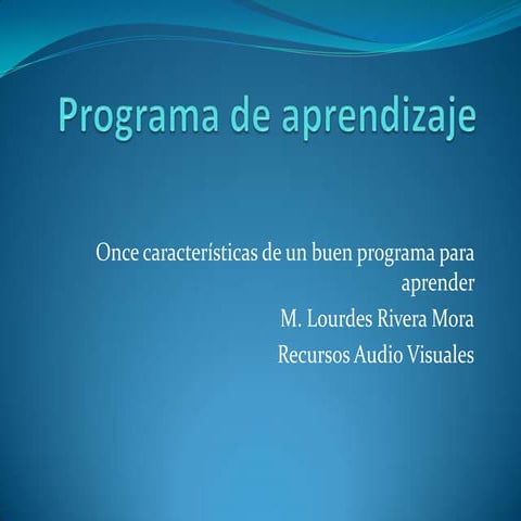 Programa de aprendizaje