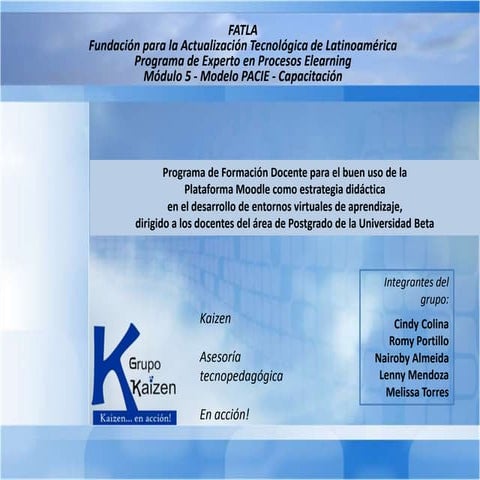 Programa de capacitación docente. universidad beta. 15 10-12