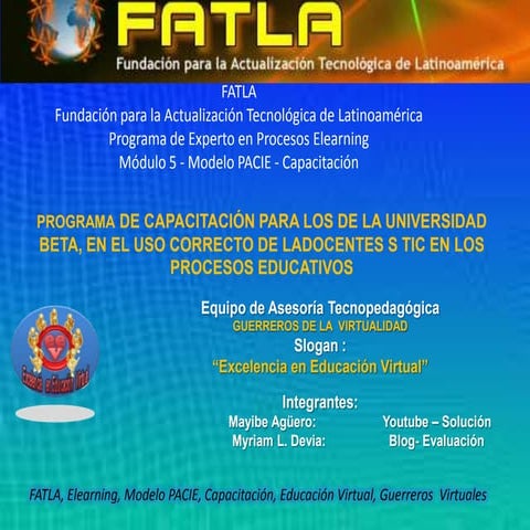 Programa de capacitación para los de la universidad beta, en el uso correcto ...