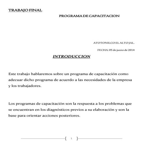 Formato de capacitacion | DOCX