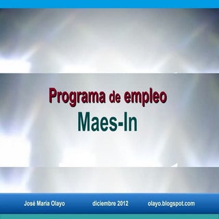 Programa de empleo maes in.