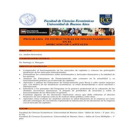 Programa de Estructuras de Financiamiento en el Mercado de Capitales-Facultad...