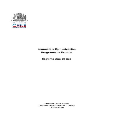 Programa de estudio lenguaje 7 basico final