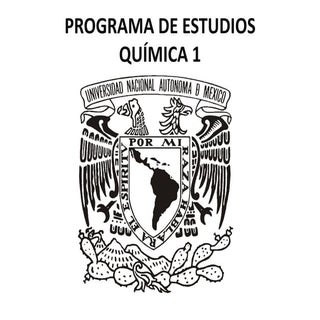 Programa de estudios - Química 1