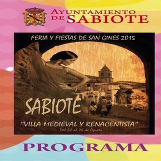 Programa de Feria y Fiestas de Sabiote