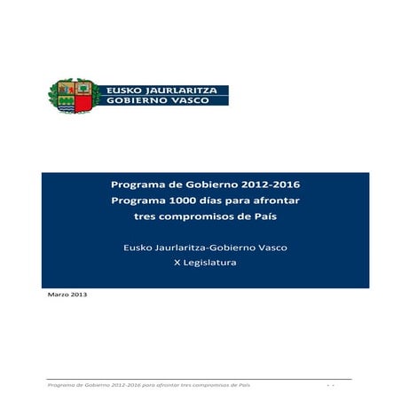 Programa de Gobierno 2012-2016