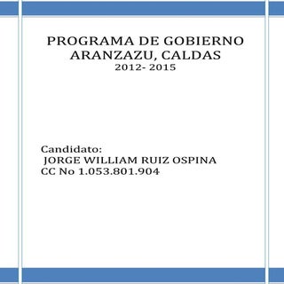 Programa de gobierno de jorge willi...