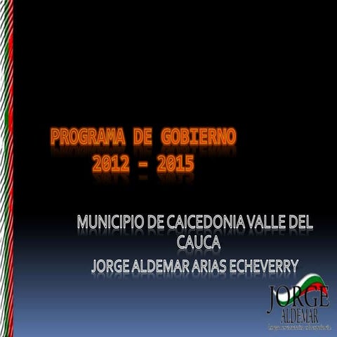 PROGRAMA DE GOBIERNO JORGE ALDEMAR