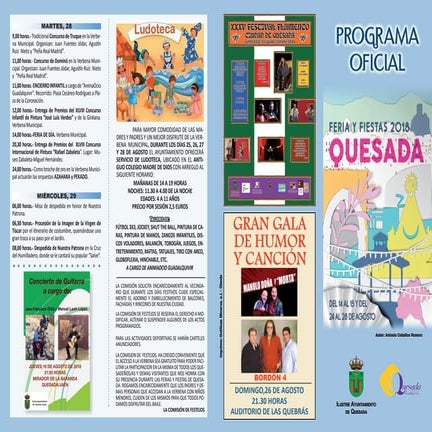 Programa oficial Feria y Fiestas 2018  Quesada (Jaén)