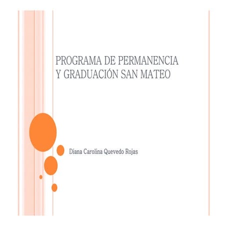 Programa de permanencia y graduación san mateo