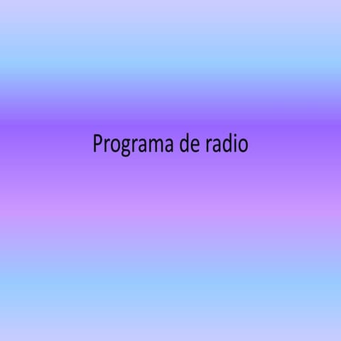 Programa de radio