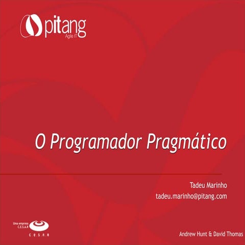 O Programador Pragmático | PDF